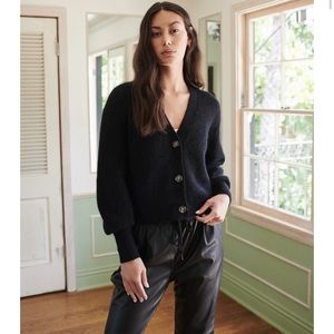 Quince Baby Alpaca-Wool Cropped Cardigan